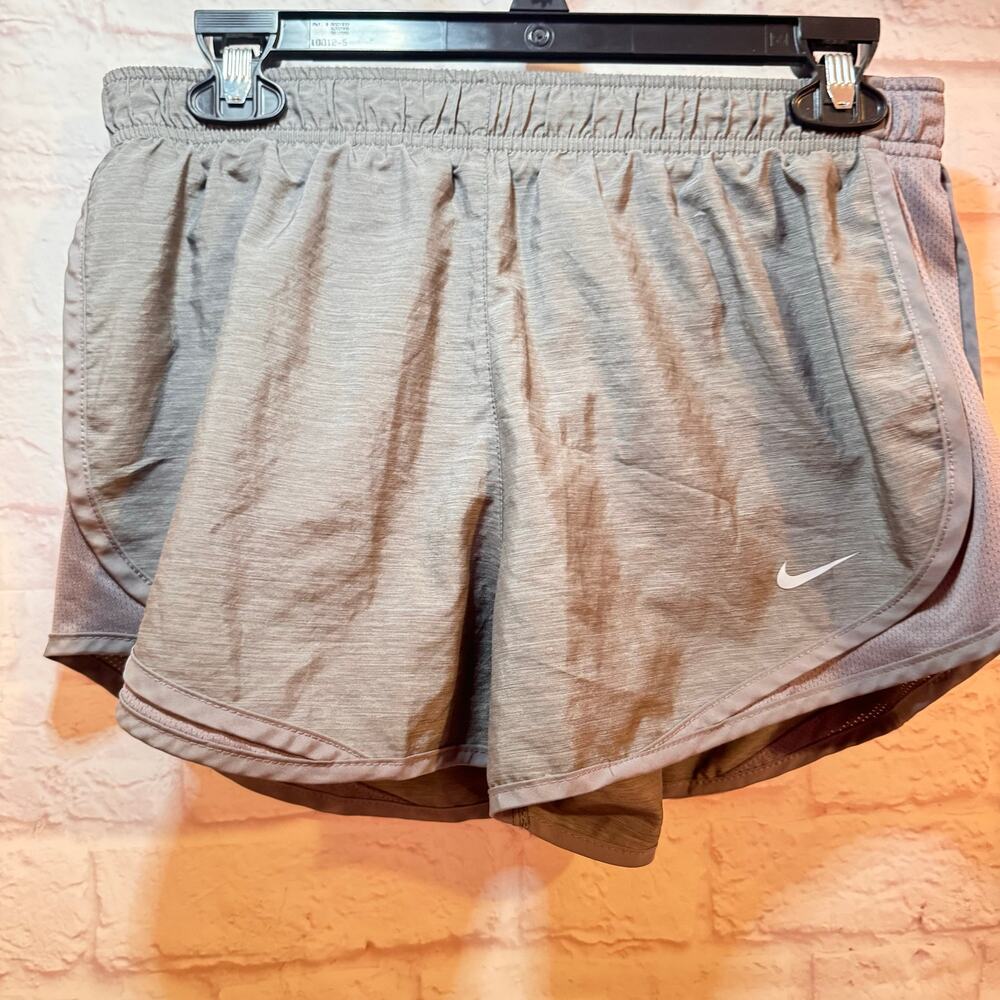Nike Gray Sz M Dri fit shorts with attached panty #running #athletic #Nike